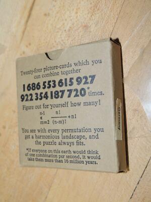 Vintage Made in Germany Picture Card Puzzle Novelty Prize