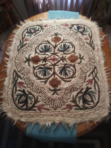 Vintage handmade wool blanket