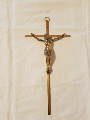 4 pcs antique metal Reliquary miniature statue 0ur lady with rosewood art deco cross crucifix