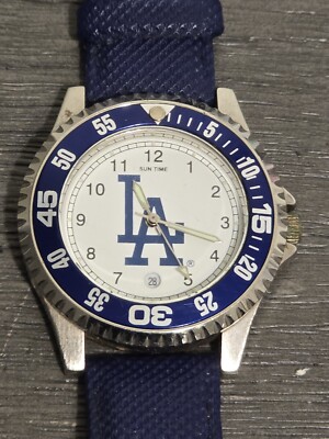 Vintage Sun Time LA Los Angeles Dodgers Watch MLB   