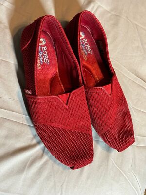 bobs SKECHERS Flats Red Slid-on Shoes