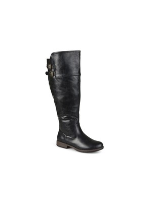 

JOURNEE COLLECTION Женские черные ботинки для верховой езды Tori с круглым носком на блочном каблуке, Черный, TORI-BLK-080WC