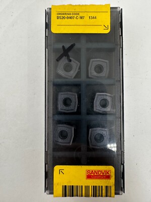 AUTHENTIC SANDVIK COROMANT Indexable Inserts DS20-0407-C-M7 1344 (8pcs)