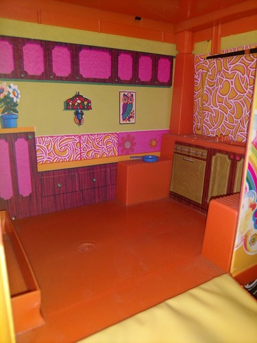 Vintage 1971 Barbie Country Camper RV Mattel-groovy colors