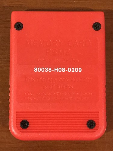 Playstation Red Memory Card NyKo Sony PS - TESTED WORKS!!!
