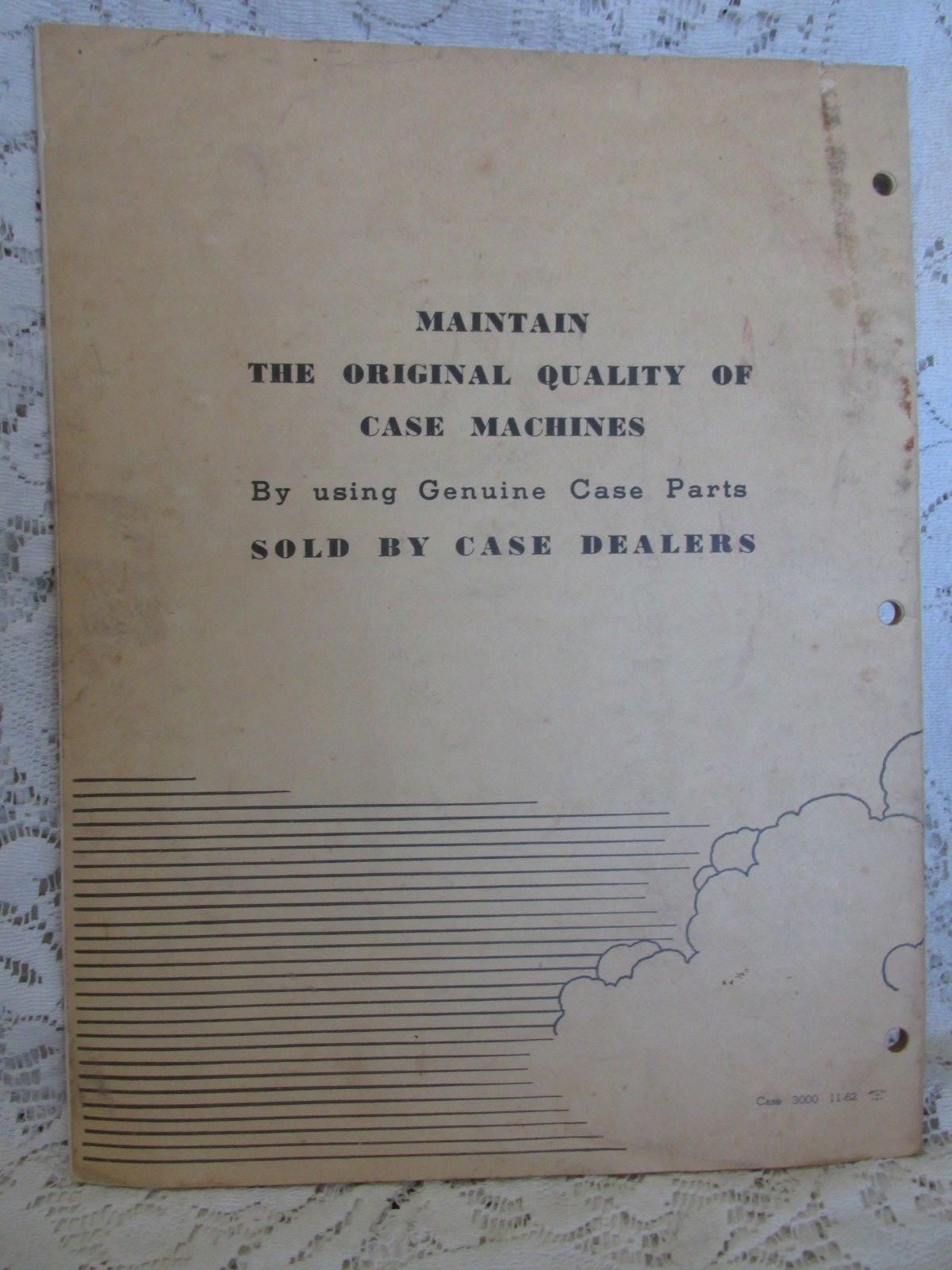 Vintage Case Parts Catalog Supplement No. 1 Model 600 Grain Combine