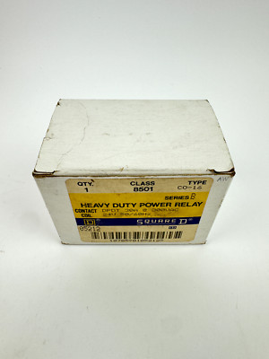SQUARE D DPDT 30AMP POWER RELAY 8501CO16 @ 300VAC 24V COIL 50/60Hz SERIES B