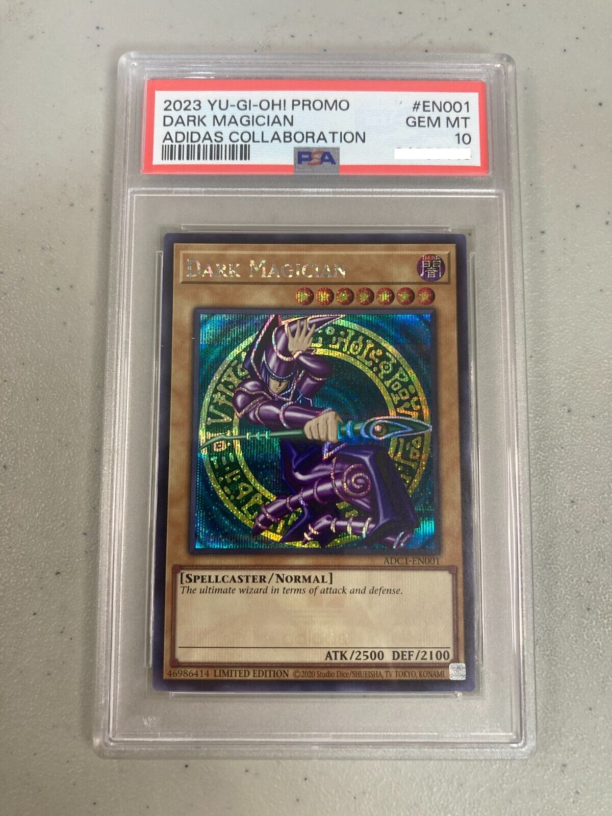 PSA 10 Dark Magician Adidas Promo ADC1-EN001 - Yu-Gi-Oh PSA 10 Dark Magician Adidas Promo ADC1-EN001 - Yu-Gi-Oh