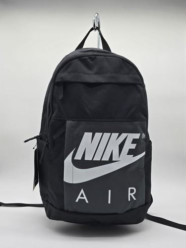 nike elemental backpack in black with neon swoosh