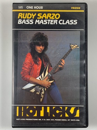 Rudy Sarzo Bass Master Class HOT LICKS VHS VBS108 Rare / Out