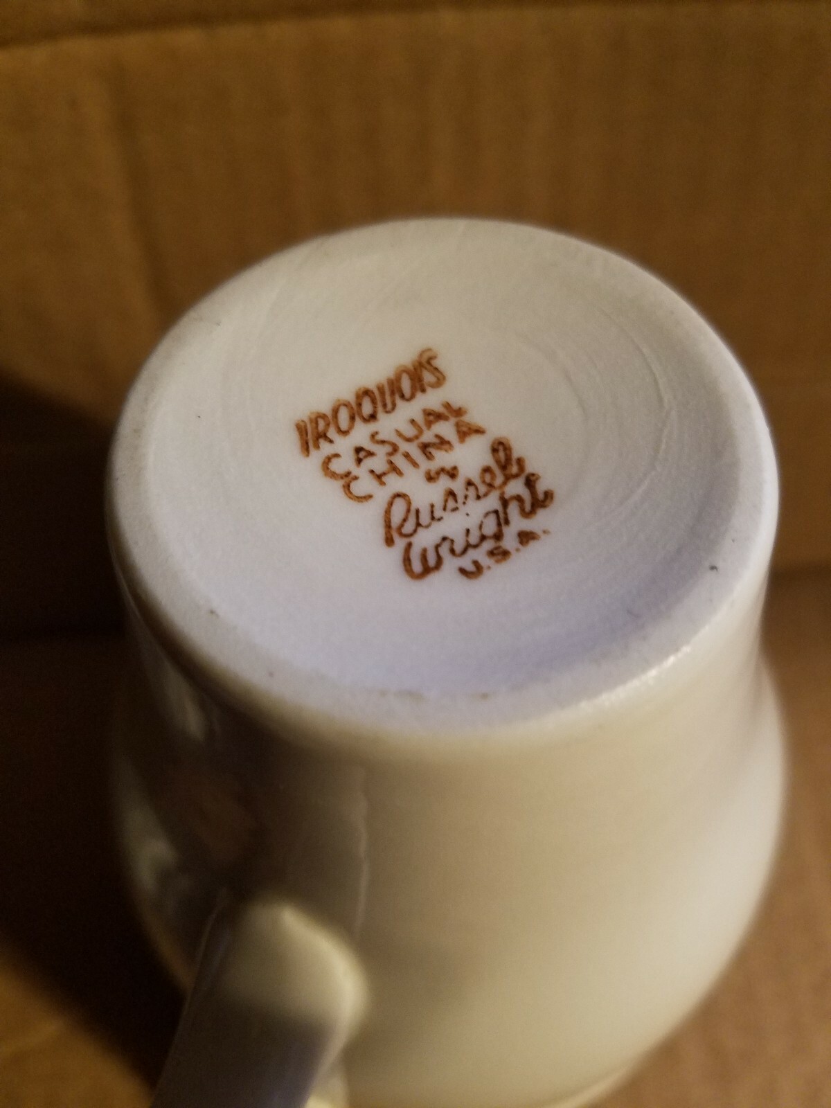 Iroquois Russel Wright CASUAL WHITE Restyled Mug   J0319