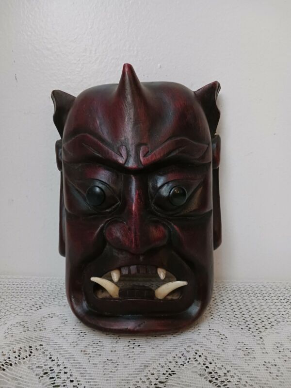 Vintage Hand Carved Wooden Devil