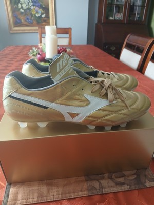 brand new Mizuno Morelia SL made in Japan soccer cleats size 11 fg gold with box