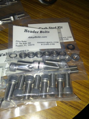 SBC CHEVY FUEL PUMP BOLTS KIT STAINLESS STEEL SMALL BLOCK GM 327 350