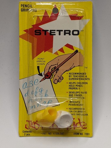 Vintage Stetro Pencil Grips For Kids Handwriting Writing Aid Grippers 
