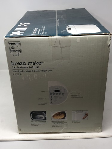 New Phillips Bread Maker Machine HL5231 Cool Touch Horizontal Loaf Breadmaker