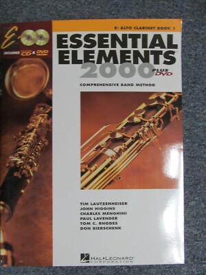 Hal Leonard E Flat Alto Clarinet Book 1 Essential Elements 2000 Plus DVD