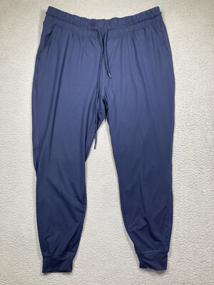 Fabletics Jogger Pants Womens XXL Blue Drawstring Elastic  Sweatpants Athleisure
