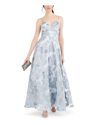 

ELIZA J Женское светло-голубое платье макси на тонких бретелях с V-образным вырезом для подростков, Light blue