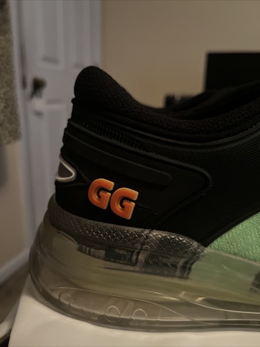 Pre-owned Gucci Ultrapace R Sneakers In Black And Green 12.5 Us 12 620337 2et10 8761