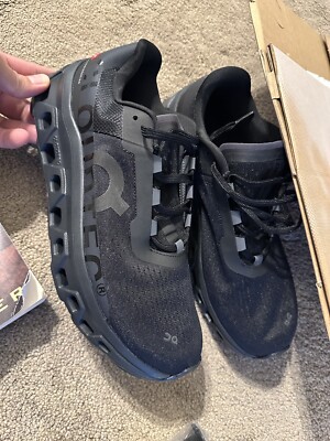 On Cloudmonster Men's Running Shoes All Black Size 9.5M 100% AUTHENTIC