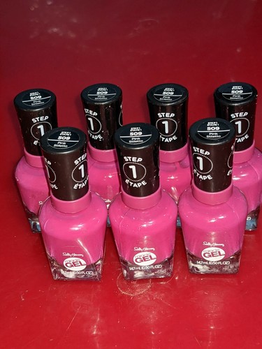 7 Sally Hansen Miracle Gel No Light Nail Polish 345 PINK STILETTO - deep magenta