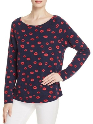 Женская темно-синяя толстовка с круглым вырезом и длинным рукавом SOFT * JOIE Womens XS