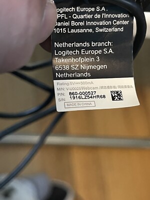 Logitech Logi HD 1080p USB Webcam V-U0028