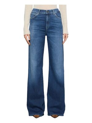 Pre-owned Dondup Woman Wide Leg Jeans Denim 18250 In Blue