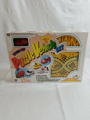 wind up puzzle vehicle set