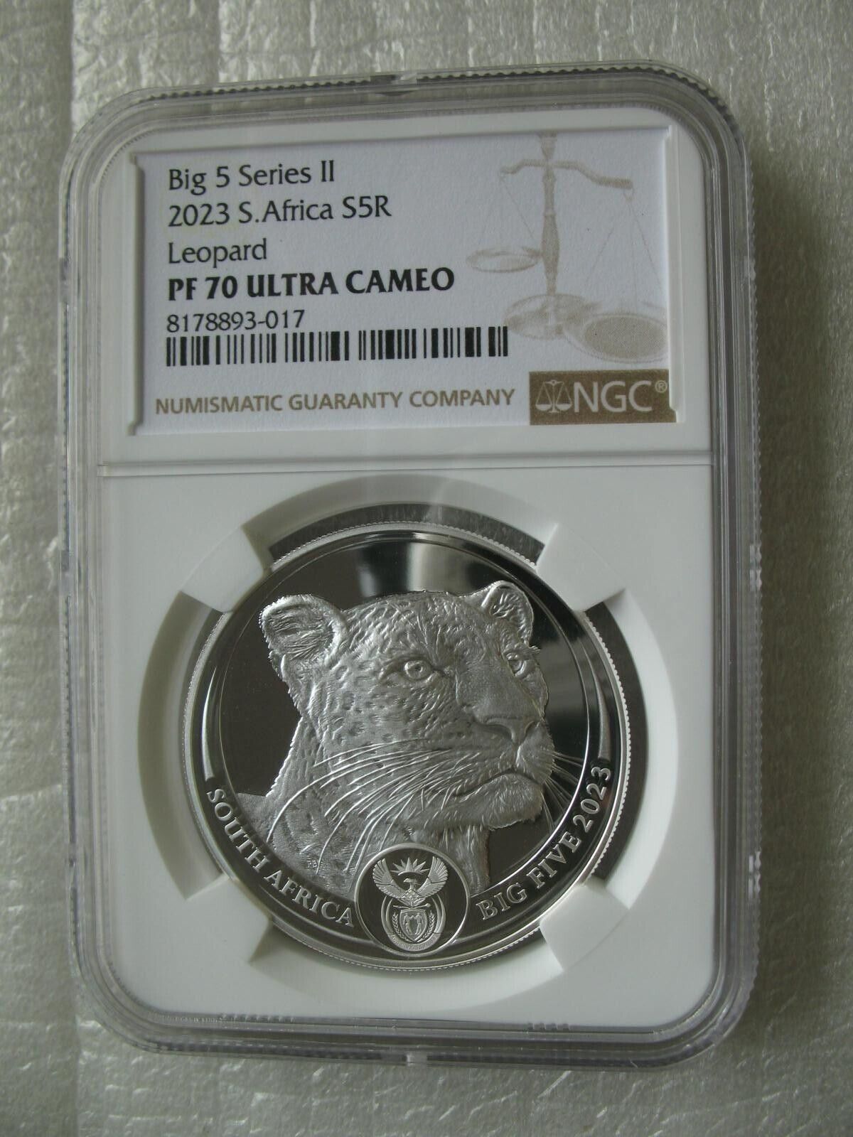 2023 1 oz Somalia Silver African Wildlife Leopard Coin (BU