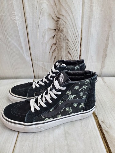 VANS OLD SKOOL FOSSIL PRINT SK8 HI SKATEBOARD SHOES KIDS 5