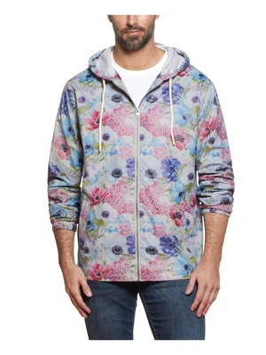 

WEATHERPROOF VINTAGE Мужская серая ветровка с цветочным принтом, Серый, S2170247ME