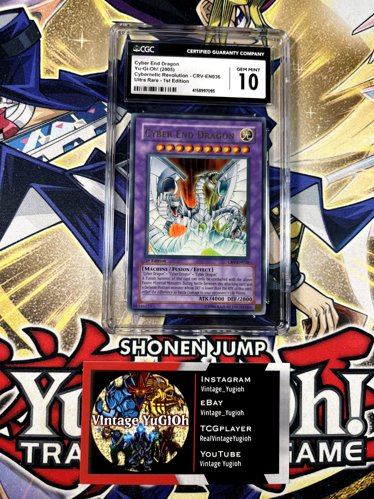Yugioh CGC 10 Cyber End Dragon CRV-EN036 1st Edition Ultra Yugioh CGC 10 Cyber End Dragon CRV-EN036 1st Edition Ultra