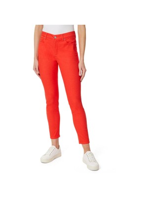 

JONES NEW YORK Женские красные узкие брюки до щиколотки на молнии с карманами, Красный, 10833592