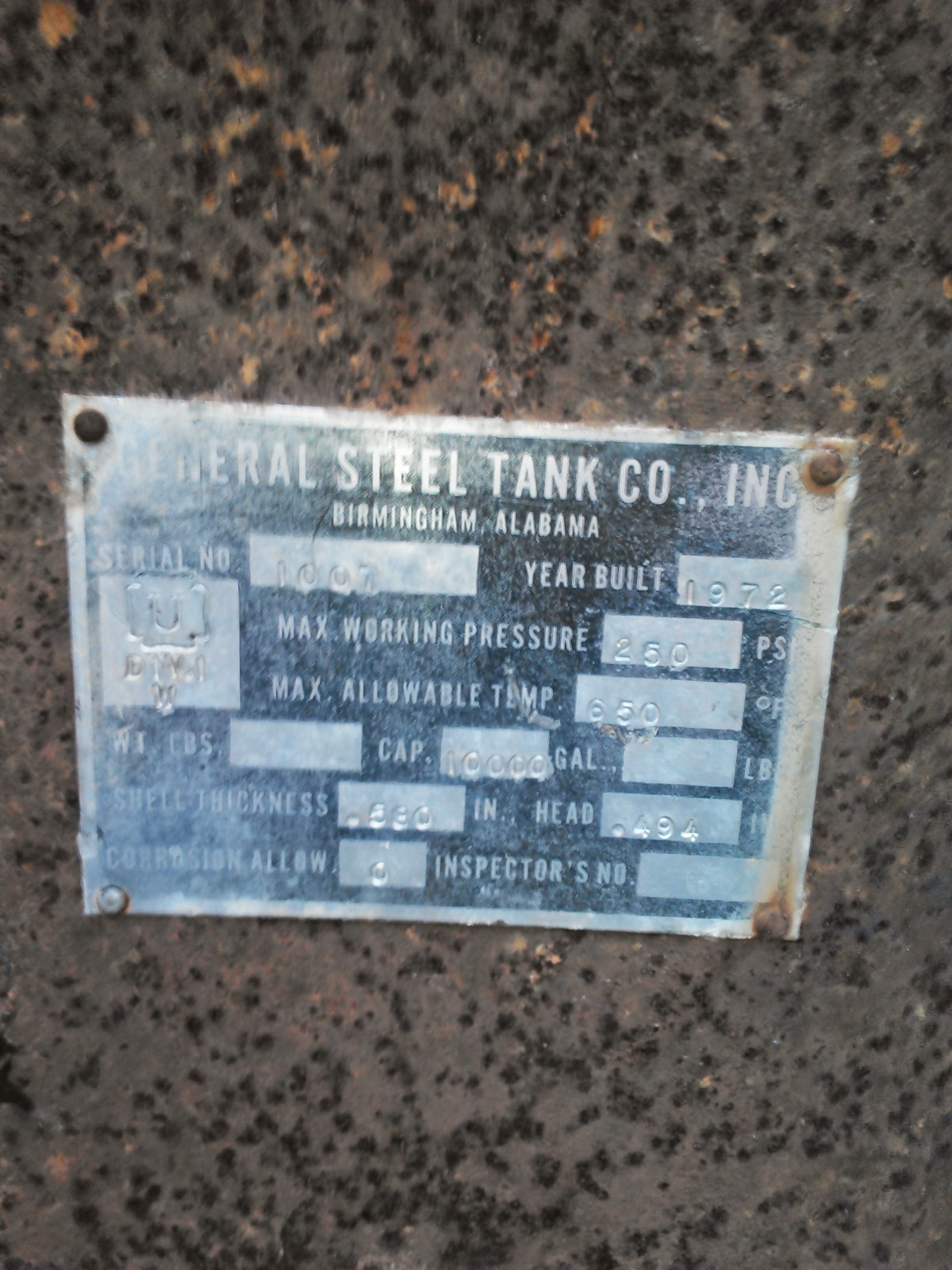 10000 Gallon Underground Propane Storage Tank General Steel