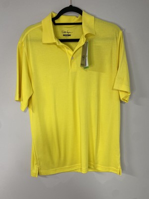 Yellow Golf Polo Walter Hagen Tournament HydroDri Sun Protection Size Sm NWT
