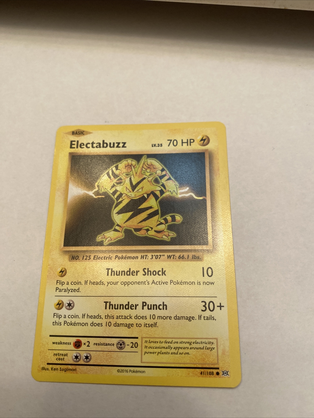 POKEMON Trading Card Basic Electabuzz LV.35 70HP Thunder POKEMON Trading Card Basic Electabuzz LV.35 70HP Thunder