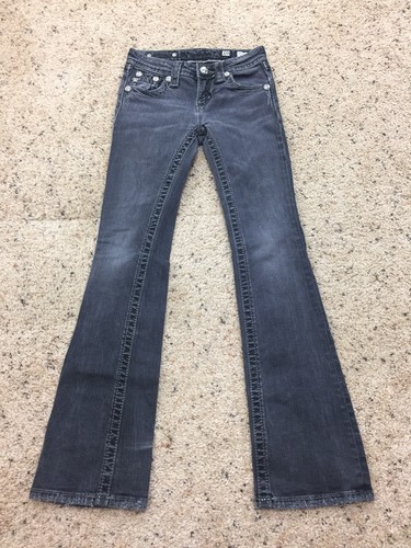 MISS ME LITTLE GIRLS KIDS SIZE 10 JEANS RHINESTONE METALLIC BOOT CUT