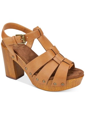 

WHITE MOUNTAIN FOOTBEDS Женские коричневые сандалии Aldridge на платформе 1-1/2 дюйма, Коричневый, ALDRIDGE W30719