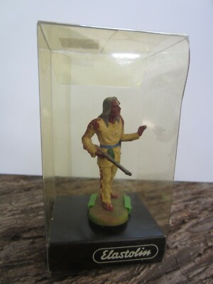 Elastolin Indian Scout Figure 7173 with Box Vintage
