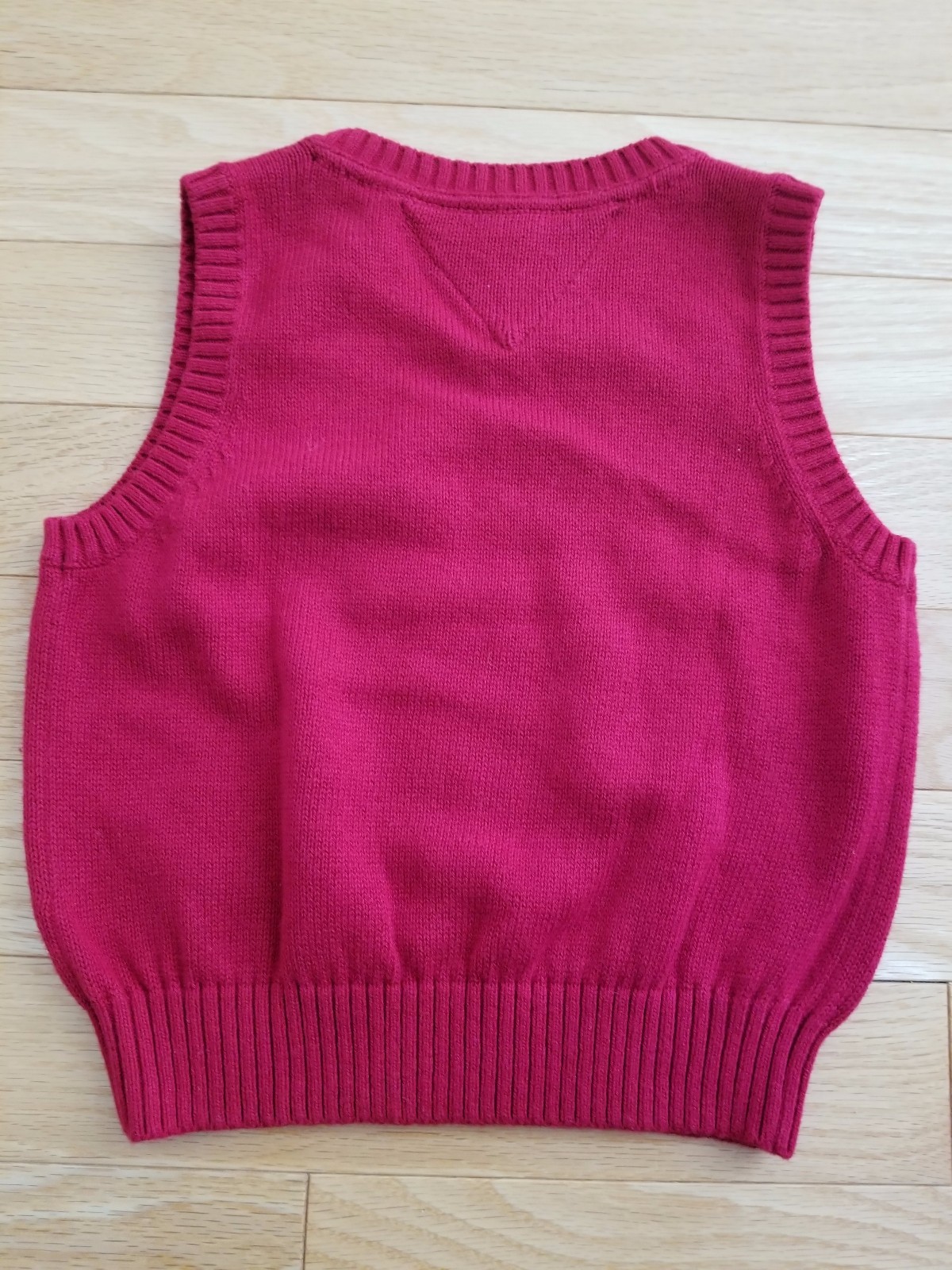 NWT Tommy Hilfiger Infant Boys' 18M Cotton Blend Burgundy Red Argyle Vest