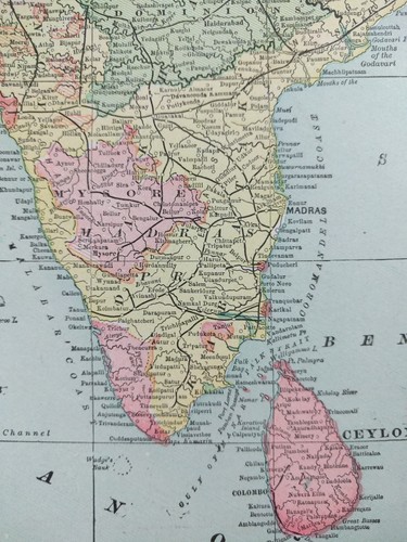 1902 INDIA Antique Map 11