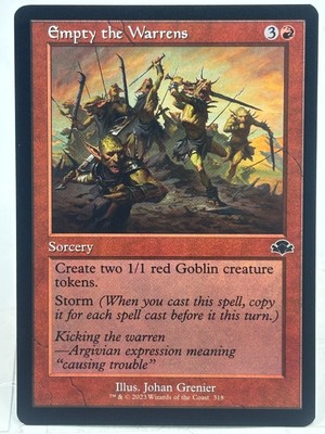 Empty The Warrens NM/M* RETRO Dominaria Remastered ENGLISH 318 mtg -UnltdCards