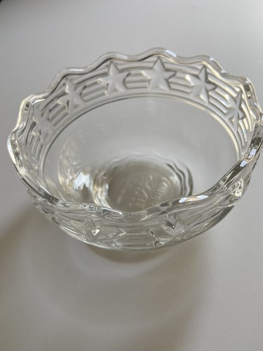 Tiffany Co. -Authentic, Star Band Crystal Bowl T&Co. Name