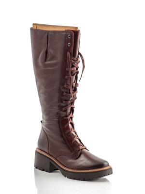 Женские армейские ботинки Johni Almond на платформе NATURALIZER Womens Cognac Maroon 1 спереди 9,5