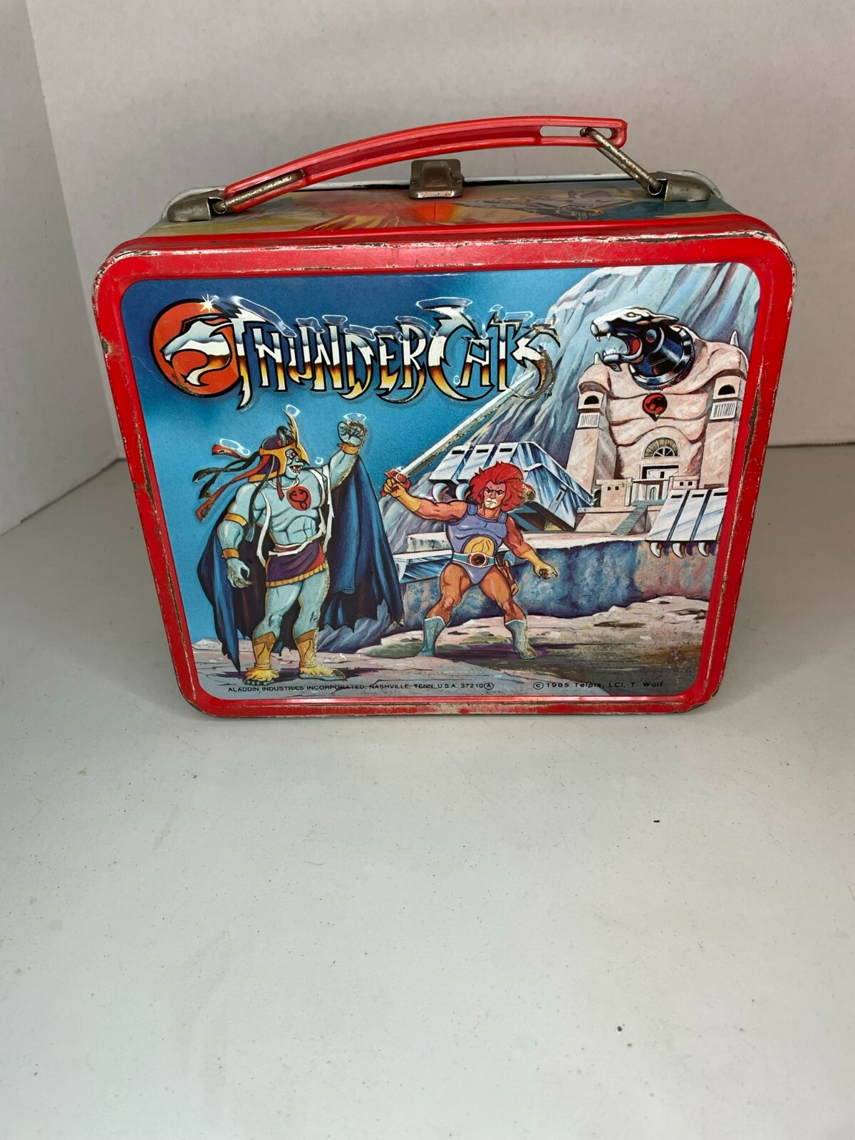 VINTAGE 1985 THUNDERCATS TELPIX LCI ALADDIN METAL LUNCHBOX