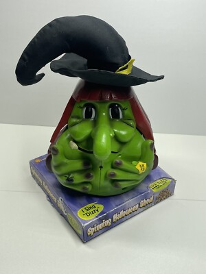 NOS 2002 Vintage Gemmy Halloween Spinning Halloween Ghoul Witch