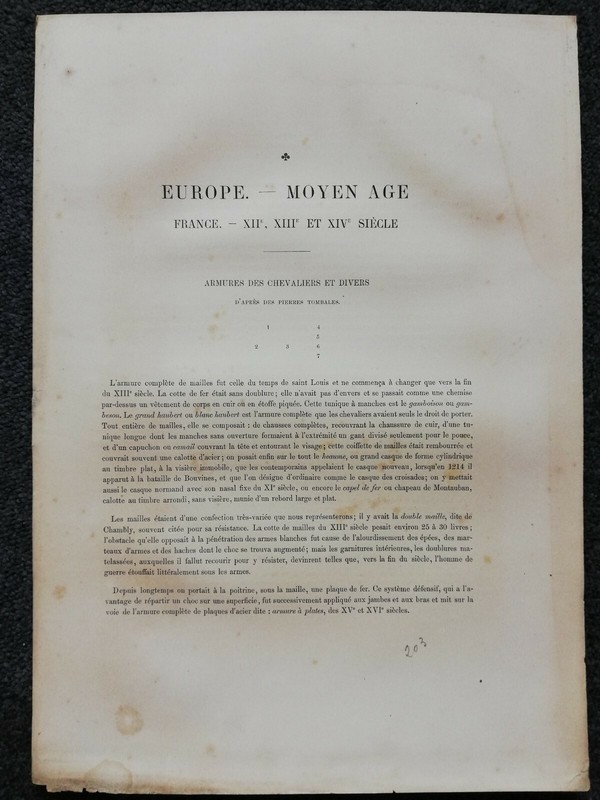 Albert, CharlesÂ  Racinet, Le Cost Hist, Pl. 203 Europe Ma France Xii Xiii Et Xiv