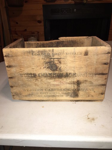 Antique Western World Champion Ammo Crate
